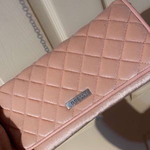 Beautiful blush guess side suede purse